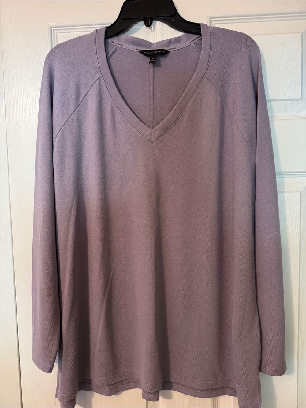 Banana Republic Lavender V-Neck Long Sleeve Top
